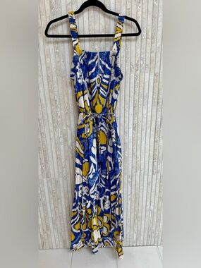 Cleobella Blue, Yellow & White Printed Maxi Dress